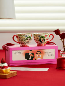 ชุดแก้วกาแฟคู่ ของขวัญแต่งงาน ของขวัญสำหรับสาวน้อย ของขวัญที่ระลึกที่มีคุณค่าและใช้งานได้จริง ของขวัญสำหรับเจ้าสาวและสาวน้อย