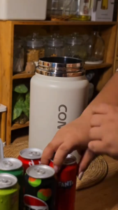 กระติกน้ำ เก็บอุณหภูมิ เก็บความเย็น ขนาด2800/4000ML แก้วอุณหภูมิความร้อน เย็นขนาดใหญ่ สแตนเลส304 พร้อมหูหิ้ว+หลอด ขวดน้ำ