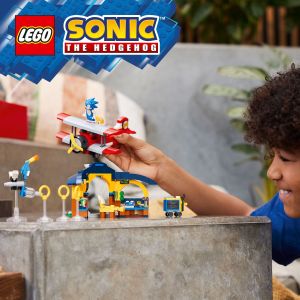 LEGO Sonic the Hedgehog 76991 Tails’ Workshop and Tornado Plane (376 Pieces) Balok Mainan Anak (6 Tahun+)