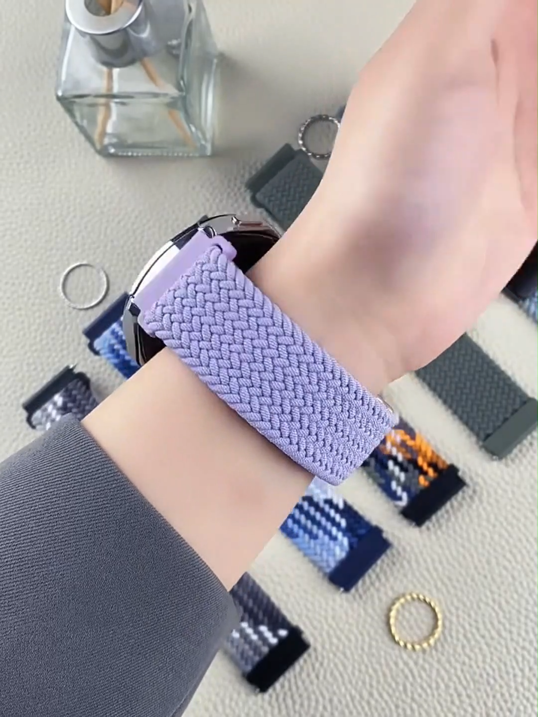 22mm / 20mm Nylon Strap for Samsung Galaxy Watch 7 6 5 4 FE Braided Bracelet Magnetic Buckle for Smart Watch Garmin Watch/Huawei Watch GT 5 4 3 2 / Amazfit GTS GTR / Xiaomi Watch S4 S1 S2 S3 Active/Redmi Watch 5 Active/5 Lite/Itel 011 12