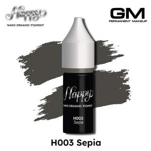 สีสักคิ้วHappy (แฮปปี้) แบรนด์gm สีสักคิ้ว สีน้ำ สีขอบตา สีไรผม ขนาด12ml.