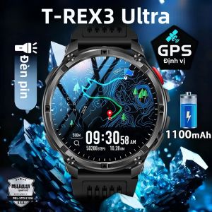 Đồng Hồ Thông Minh T-Rex3 Ultra 1100mAh GPS Tracker La Bàn Đồng Hồ Quân Sự Thể Thao Chống Nước IP69K Với Tính Năng Theo Dõi Sức Khỏe & Giấc Ngủ Nhắc Nhở Tin Nhắn