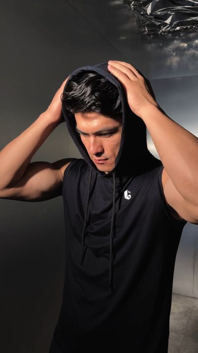 Hoodie Baju Singlet Sport Pria Tanpa Lengan Buntung Sleeveless