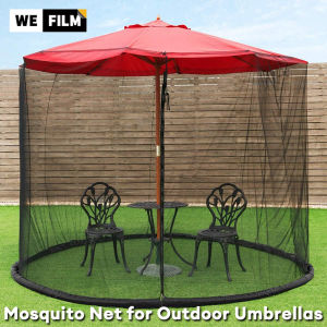 Umbrella Mosquito Netting for Outdoor Garden Patio Umbrellas Adjustable Rope Polyester Sunshade Mosquito Net for Travel Tent