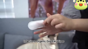 Hypoallergenic Pet Otic Cleanser Finger Wipes Treatment for Infections Itching Removes Ear Wax Odor