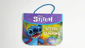 Disney Stitch Goes Camping Carry Along Story Board Book for Toddler & Kids