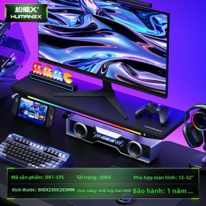 HumaneX | Giá Đỡ Máy Tính Để Bàn Gắn Kẹp với Kệ Hiển Thị Chơi Game RGB