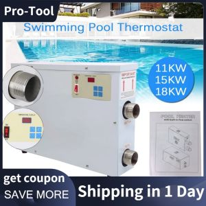5.5KW/9KW/11KW/15KW/18KW/30KW 220V Digital Swimming Pool & SPA Electric Water Heater Thermostat Hot Tub