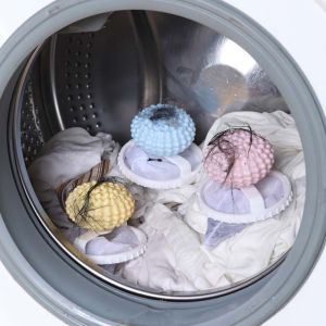 2 in 1 Laundry Balls Convex Filter Reusable Home Washing Machine Clothes Softener Hair Remove Dirt Clean PVC Solid Laundry Balls