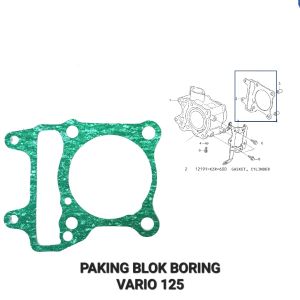 Paking Blok Boring Bawah Vario 125 - Packing Peking Gasket Cylinder Silinder Block Seher Seker Buring Honda Vario 125 KZR Vario 150