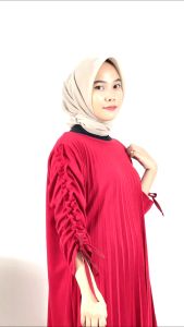 Gamis Prisket Logo Emas Tari Tangan Serut WYNOLA 760