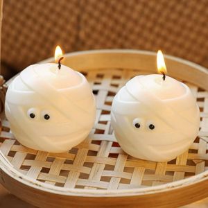 1pc Halloween Mummy Candle Handmade Scented Candle for Halloween Decoration Holiday Party and Home Decoration Halloween Gift
