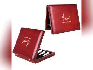 Hộp Đựng Cần Đàn Bassoon SLADE Bằng Gỗ Hồng Sắc Có Ống Đựng 5 Cần Kèm Còi Cho Phụ Kiện Nhạc Cụ Hơi.