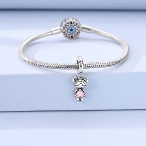 Chất Liệu Bạc 925 Hạt Charm Cho Bé Gái & Bé Trai Mặt Dây Chuyền Phù Hợp Với Ban Đầu Vòng Tay & Vòng Cổ Tự Làm Phụ Kiện Trang Sức Quà Tặng