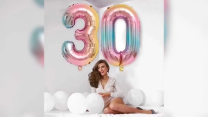 32 Inches INS Style Gradient Rainbow Color Design Number 0-9 Party Decorations Aluminum Foil Balloons for Celebrations