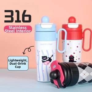 Cute Cat Design High Appearance Double Drinking Insulation Cup