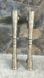 Handle Pintu Rumah Kuningan Antik Motif Godo Ukir 60 cm 2 Pcs