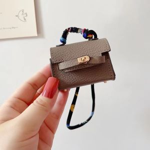 Túi Da Microfiber Mini Charm Dành Cho Airpods Pro 2 3 1 Samsung Galaxy Buds FE Pro Buds2 Pro Live Ốp Bảo Vệ Đa Năng