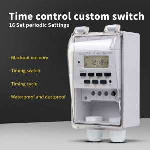 Wall Hanging Digital Weekly 7 Days Programmable Timer Switch Waterproof and Dustproof Electronic Timer With Button Lock 220V30A