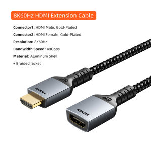 Cabletimes | CABLETIME HDMI 2.1 Extension Cable 8K 60hz 48Gbps High-Speed Data Transfer for Laptop Monitor PS4 Switch HDMI Extension Cable