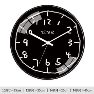 Scandinavian Modern Minimalist Creative Color Guest Restaurant Ultra-Quiet Wall Clock Cartoon Hand-Painted Bedroom Study Quartz Clock