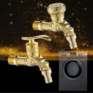 Outdoor Faucet Carving Wall Mounted Zinc Alloy Antique Washbasin Faucet Decorative Garden Mop Faucet Outdoor Sink