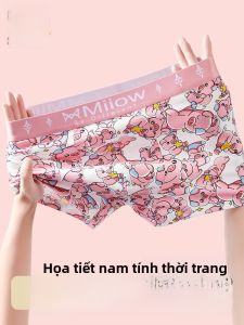 Quần lót MiiOW nam cotton nguyên chất mỏng dáng đùi thoáng khí cho thiếu niên