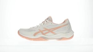 ASICS Women GEL-ROCKET 12 Indoor Court Shoes in Soft Oat/Cantaloupe