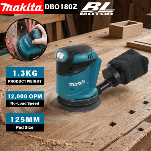 Makita | Makita  18V Brushless Cordless Rechargeable Disc Random Orbital Sander Woodworking Sanding Putty Polishing Bare Tool