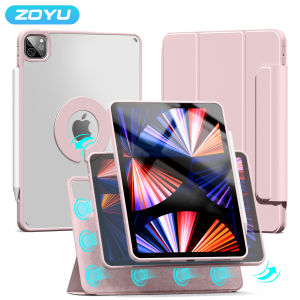 ZOYU For iPad Air 4/5 10.9 Pro 11 12.9 inch Magnetic Case For iPad Mini 6 10.2 9th 8th 7th Gen Rotate 360°Detachable Back Case