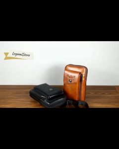 LegumStore Tas Selempang Kulit Pria Import Tas Santai Kulit Sapi Tinggi 21cm