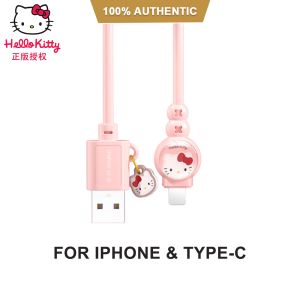 100% Authentic Sanrio Hello Kitty Accessories Fast Charging Cable Kuromi Melody USB Cable Type C Lightning Cable iPhone Cinnamoroll Sanrio for iOS and Android Smartphone AQ4