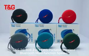 T&G TG-808 2 in 1 TWS Portable Wireless Bluetooth Multi Function Speaker & 3D Surround Sound TWS Bluetooth Earphones