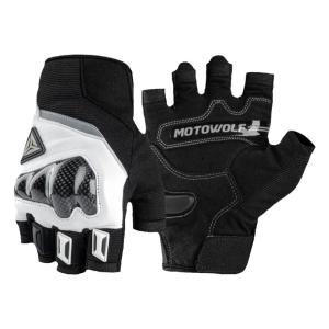 Motowolf | Fingerless Breathable Anti-slip Carbon Fiber Motorcycle Gloves