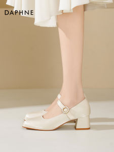 Daphne | Coarse Heel Mary Jane French Style Shoes For Dresses