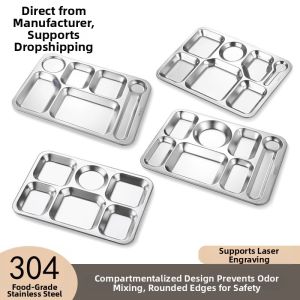 Segmented Fast Food Plate Six Compartments
