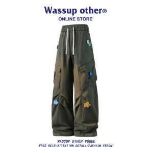 American Embroidery Summer Thin Casual Straight Pants
