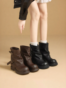 Josiny | Retro Style Brown Thick Bottom Chelsea Boots Women Autumn New Design