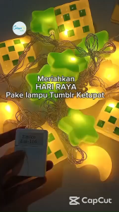 Lampu LED Tumblr Ketupat Spesial Ramadhan Lebaran plus Steker Sambung