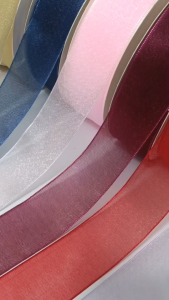 2 หลา 1.5 นิ้ว ริบบิ้นผ้าโปร่ง ผ้าชีฟอง ผ้าแก้วเกาหลี มีส่งด่วน