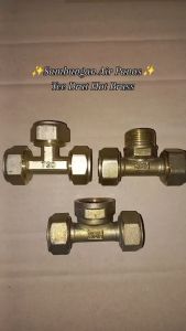 SAMBUNGAN AIR PANAS TEE SAMBUNG 1/2 INCH DRAT LUAR KUNINGAN