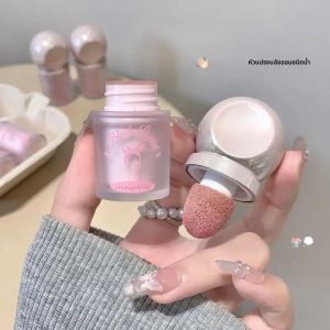 หัวแปรงฟองน้ำเนื้อลิควิดสีบลัชออนเรืองแสงแบบหมอกบางๆ เหมาะสำหรับใช้กับริมฝีปากและแก้ม สูตรให้ความชุ่มชื้นสไตล์เกาหลีแบบธรรมชาติ