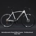 Ultra-Light High-Speed Road Bicycle for Teens And Adults Carbon Fiber Gear Competition Bike Men's Women's Handlebar. 