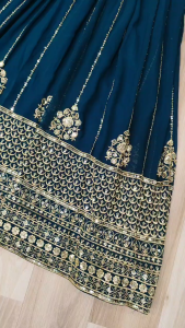 [PRE-ORDER] Ready Made Faux Blooming with Rich Zari & Sequins Embroidered Work Suit (10-15days delivery)