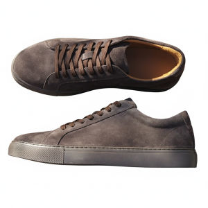 Men Coffee Suede Loafers Skateboarding Pure Outdoor Durable Leather Casual Walking Style Shoes
