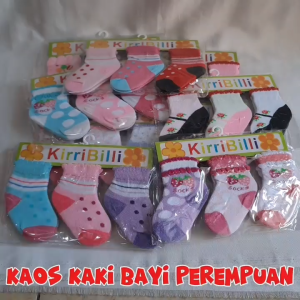 MOMO Kaos Kaki Bayi Mix Isi 3 Pcs 0-3 Bulan+ - Kaos Kaki Bayi Warna dan Motif RANDOM