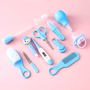 11PCS Baby Care Kit Set Baby Grooming Tool Portable Newborn Essentials Needs Comb Nail Trimmer Finger Tooth Care Set