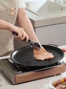 กระทะปิ้งย่าง ไม่ติดกระทะ ร้อนเร็ว ไร้สารเคมีเคลือบผิว ไม่มีสารปนเปื้อน มี ขนาด28-38CM 📍(จัดส่งด่วน 1-2 วันถึง)📍