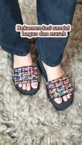 Sandal Syanel Tweed Nyaman Lentur Empuk & Tidak Licin