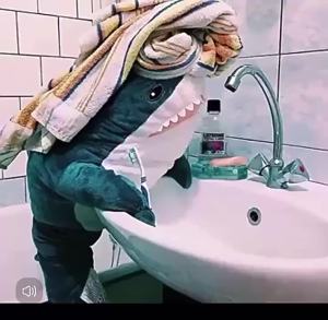 Ikea Shark Ah Woo Doll Pillow Doll Sleeping Broo Doll Pendant Birthday Gift Plush Toy